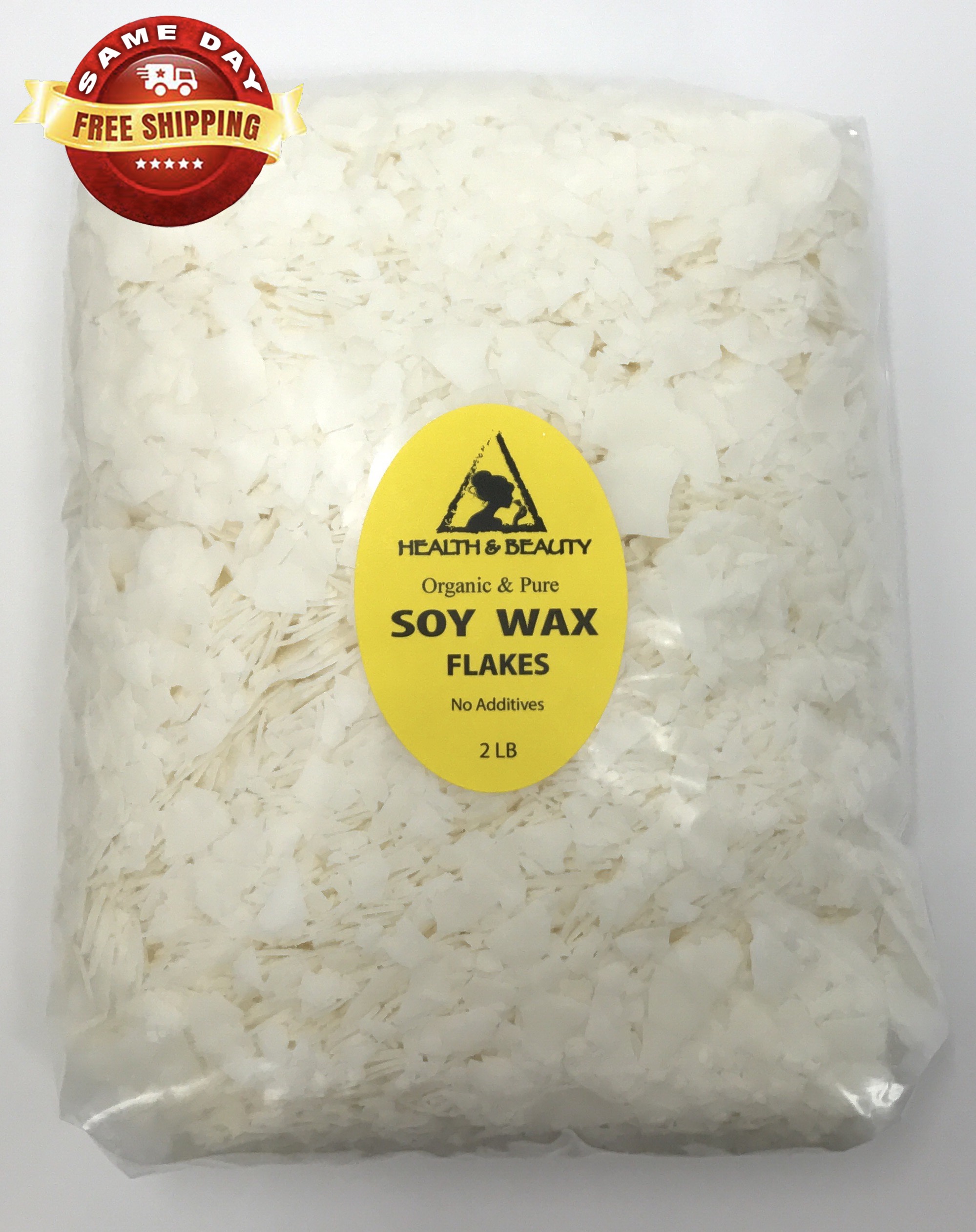 GOLDEN SOY AKOSOY WAX FLAKES ORGANIC VEGAN PASTILLES FOR CANDLE MAKING  NATURAL PURE 32 OZ 2 LB 